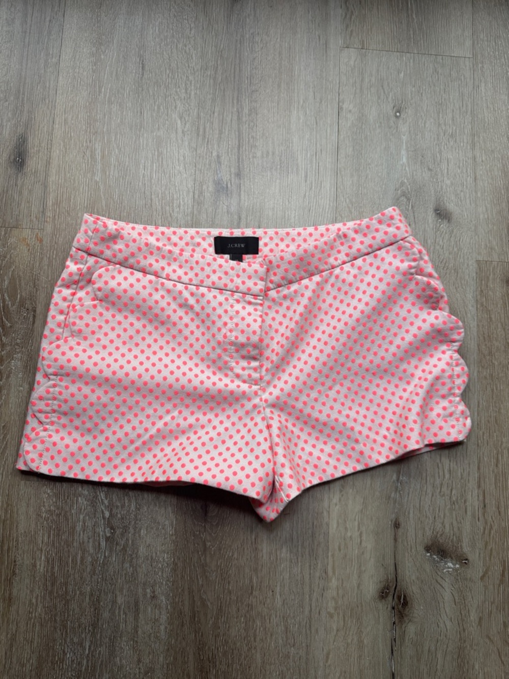 J. Crew Pink Polka Dot High-Waist Women’s Shorts